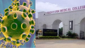 திருச்சி.. புதரில் கொரோனா நோயாளி சடலம் வீசப்பட்டதாக வீடியோ.. எஸ்ஆர்எம் மருத்துவக் கல்லூரி விளக்கம் 