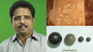  கீழடியில் கிடைத்த எடை கற்கள், கிண்ணிமங்களம் தமிழ்எழுத்து கல்தூண்... சு.வெங்கடேசன் எம்பி பெருமிதம் 