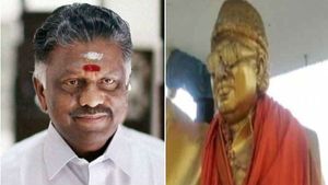 எம்ஜிஆர் சிலைக்கு காவி துண்டு.. ஓ.பன்னீர் செல்வம் கடும் கண்டனம்.. கடும் நடவடிக்கை எடுக்க கோரிக்கை 