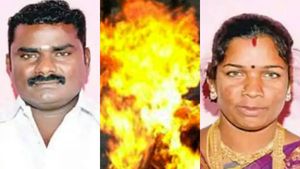  2 மாசத்துக்கு ஒரு வாட்டிதான் வருவார் கணவர்.. மனைவியுடன் தகராறு.. ஆளுக்கு ஒரு பக்கம் தீக்குளிப்பு!