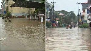 கேரளாவின் கண்ணூர் மாவட்டத்தில் கன மழை.. பல பகுதிகளில் வெள்ளம்.. நிலச்சரிவால் போக்குவரத்து பாதிப்பு 