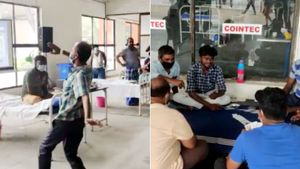 கொரோனாவை கெத்தாக டீல் செய்யும் கோவை மக்கள்.. தனிமை வார்டில் செம குத்து டான்ஸ் 