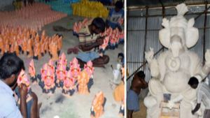 திருச்சி...தடையை மீறி விநாயகா் சிலை வழிபாடு... இந்து முன்னணி அறிவிப்பு!! 