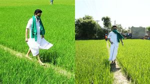காஞ்சிபுரத்தில் வேட்டிய மடிச்சு கட்டி வயலில் இறங்கிய மு.க. ஸ்டாலின்!! 