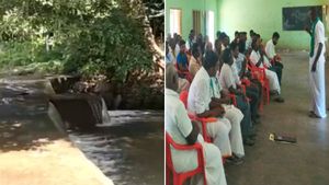 செத்து கிடக்கும் குடகனாறு- ராஜாவாய்க்கால் தடுப்பணையை அகற்ற விவசாயிகள் கோரிக்கை 