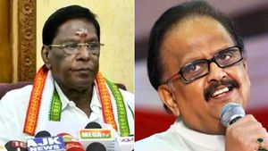எஸ்.பி.பாலசுப்ரமணியத்திற்கு பாரத ரத்னா விருது தர வேண்டும் - புதுவை முதல்வர் நாராயணசாமி 