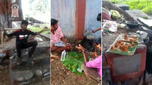 பாம்பை வெட்டி கறி சமைத்து கெத்து வீடியோ போட்ட இளைஞர்கள்... கொத்தாக அள்ளிய வனத்துறை 