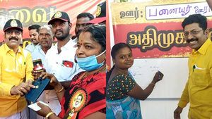 மொபைல் ஸ்டிக்கர்.. எல்லோருக்கும் தொப்பி.. குற்றப்பத்திரிகையில் கையெழுத்து.. கிராம சபையில் Dr.சரவணன் 