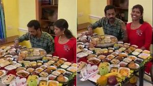புதுமாப்பிள்ளைக்கு நல்ல யோகம்.. 125 உணவு வகைகளை சமைத்து அசரவைத்த மாமியார்.. வைரல் வீடியோ 