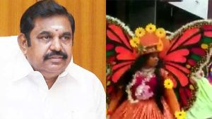 செண்டை மேளம் முழங்க... வண்ணத்துப்பூச்சிகள் நடனமாட கோவையில் முதல்வருக்கு அசத்தல் வரவேற்பு 