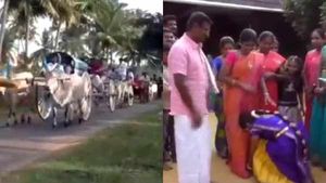 ஊர் மெச்சிய தாய் மாமன் சீர்... 100 கார்கள், 15 மாட்டுவண்டிகளில்.. அசத்தல்.. வைரலாகும் வீடியோ! 