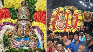  திருவண்ணாமலை திருவூடல்  திருவிழா: நந்திக்கு தரிசனம் தந்த அண்ணாமலையார் - சூரியனுக்கும் காட்சி 