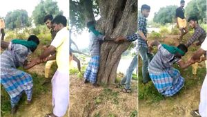தஞ்சாவூர் : கூலி தொழிலாளியின் கண்ணை கட்டி காட்டுமிராண்டித்தனமாக தாக்கிய நால்வர் கைது 