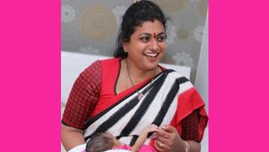  திடீரென புஷ்பா வீட்டுக்குள் நுழைந்த ரோஜா.. குழந்தையை அப்படியே வாரியணைத்து.. ஆந்திர ஆனந்தம்..! 
