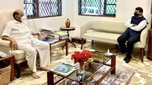 மகாராஷ்டிரா அரசியலில் பரபரப்பு- சரத்பவாருடன் பாஜகவின் தேவேந்திர பட்னாவிஸ் திடீர் சந்திப்பு 
