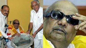 பசவராஜ் பொம்மை, எடியூரப்பா, கருணாநிதி சேர்ந்து இருக்கும் புகைப்படம்..  தரமான நிகழ்ச்சி அது! 
