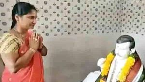 மறைந்த கணவருக்கு கோவில் கட்டி வழிபடும் பாசக்கார மனைவி.. ஆந்திராவில் நெகிழ்ச்சி 