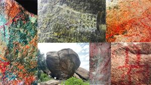 விழுப்புரம் மாவட்டத்தில் 5000 ஆண்டுகள் பழமைவாய்ந்த புதிய கற்கால பாறை ஓவியங்கள் கண்டுபிடிப்பு 