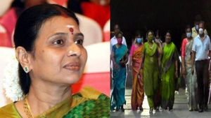வேண்டுதலை நிறைவேற்ற... திருச்சி சமயபுரம் மாரியம்மன் கோயிலுக்கு வந்த துர்கா ஸ்டாலின்..! 