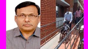 பாருங்க யாருன்னு.. சக்கர நாற்காலியில்.. மாற்று திறனாளியை உட்கார வைத்து வாசல்வரை.. சபாஷ் கலெக்டர்