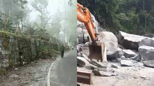 வெளுத்த கன மழை.. ஏற்காட்டில் நிலச்சரிவு.. பெரும் போக்குவரத்து பாதிப்பு