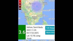 வேலூர் அருகே இன்று அதிகாலை லேசான நிலநடுக்கம்.. ரிக்டர் அளவுகோலில் 3.6-ஆக பதிவு 