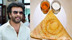 அண்ணாத்த படம் ரிலீசையொட்டி... திருச்சி ஹோட்டலில் 1 ரூபாய்க்கு தோசை விற்பனை..! 