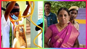 நளினிக்கு பரோல்: கழுத்தில் தூக்கு கயிரோடு காங்கிரஸ் நிர்வாகிகள்! தமிழக அரசுக்கு எதிராக போராட்டம்