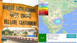 வேலூர் மாவட்டத்தில் நில அதிர்வு - ரிக்டர் அளவு கோலில் 3.5ஆக பதிவு 