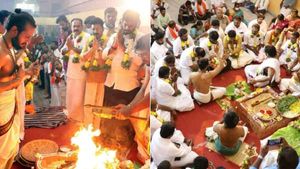 பிரதமரின் நலம் நாடி! மதுரையில் பாஜக நடத்திய மிருத்தியுஞ்சிய ஹோமம்! அண்ணாமலை பங்கேற்பு! 