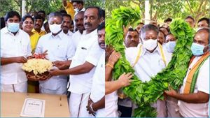 ஓ.பி.எஸ்.க்கு வெற்றிலை மாலை சூடிய ஆர்.பி.உதயகுமார்! பெரியகுளத்தில் குவிந்த தென்மாவட்ட நிர்வாகிகள்! 