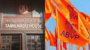 தஞ்சை மாணவி தற்கொலை விவகாரம்.. நீதி கேட்டு டெல்லி தமிழ்நாடு இல்லம் முன் ஏபிவிபி அமைப்பு ஆர்ப்பாட்டம்
