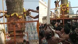  திருவாரூர் தியாகராஜர் கோயில் பங்குனி உத்திர பெருவிழா கொடியேற்றம்! ஆழித்தேரோட்டம் தேதி அறிவிப்பு
