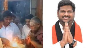 ஐயப்பன் கோவிலில் சிறப்பு வழிபாடு நடத்திய அமைச்சர் நாசர் மகன்! அனல் பறக்கும் இறுதிகட்டப் பிரச்சாரம்! 