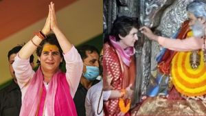 வேத மந்திரம் ஓதி யமுனையில் பூஜை.. எடுபடுமா பிரியங்கா காந்தி யுக்தி? உபியில் அனல் பறக்கும் பிரசாரம் 