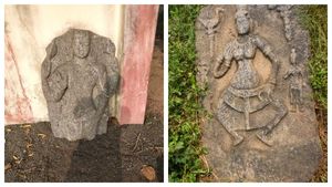 தெள்ளாறில் 8-ஆம் நூற்றாண்டை சேர்ந்த பல்லவர் கால சிற்பங்கள் கண்டுபிடிப்பு 