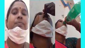 தற்கொலை முயற்சி வீடியோ.. வாட்டர் பாட்டிலில் குடித்து கொண்டே.. மாத்திரையை விழுங்கிய பெண் ஊழியர் 