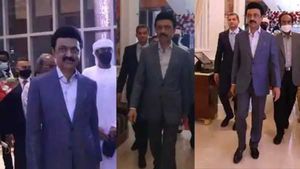 ஸ்டைலா.. கெத்தா.. துபாயில் கோட் சூட்டில் கலக்குறது யாரு தெரியுதா.. நம்ம முதல்வர்தான் இது.. வேற மாறி!