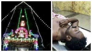 தஞ்சையை அடுத்து நாகை.. மீண்டும் ஒரு தேர் விபத்து..! சக்கரத்தில் சிக்கி அலறி துடித்த தொழிலாளி பலி..! 