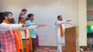 உறுதிமொழி... இந்தியாவை ‛இந்து நாடாக்குவோம்’... ஹரியானா பாஜக எம்எல்ஏ செயலால் பரபரப்பு 