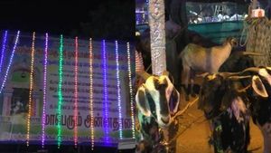 படையலில் 470 கிடாக்கள்... மதுரை அருகே முனியாண்டி கோயிலில் ஆட்டுக்கறி அன்னதான விழா கோலாகலம் 