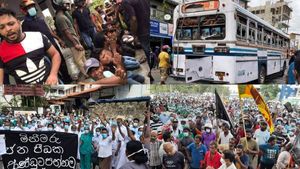 கொழும்பில் போராட்டக்காரர்களிடம் உதைபட்ட ராஜபக்சே குண்டர்கள்..துப்பாக்கி சூடு- 2 பேர் பலி; 8 படுகாயம்