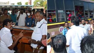 டவுன் பஸ்ஸை நிறுத்த முடியாதா? உங்களுக்கு என்ன பிரச்சனை? ஓட்டுநரை வெளுத்து வாங்கிய தஞ்சை மேயர்!