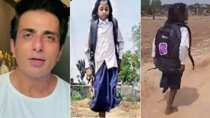 ஒற்றைக்காலில் தாவி குதித்து பள்ளி செல்லும் சிறுமி.. உதவ முன்வந்த நடிகர் சோனு சூட் 