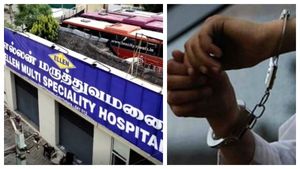 கோவை எல்லன் மருத்துவனையை அபகரிக்க முயன்ற விவகாரத்தில் திருப்பம்! டாக்டர் ராமசந்திரன் உட்பட ஐவர் கைது
