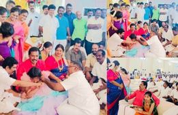 இது தான் மாமன் மச்சான் உறவு! காதணி விழாவில் யாருன்னு பாருங்க! திமுக நிர்வாகியை நெகிழ வைத்த ஐபிஎஸ்! 