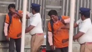 ’ஸ்விக்கி’ ஊழியருக்கு பளார்! வீடியோவால் வசமாய் சிக்கிய காவலர் சதீஷ் சஸ்பெண்ட்! அதிரடியாக கைது! 
