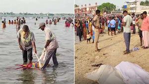 இறப்பிலும் இணைய பிரியா தம்பதி.. உடலில் துணியை கட்டிக் கொண்டு ராமேஸ்வரம் கடலில் விழுந்த தம்பதி 