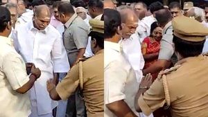 முதல்வரை தள்ளிவிட்ட அமைச்சரின் பாதுகாவலர்? வீடியோவில் பதிவான காட்சிகள்.. புதுவையில் பரபர சம்பவம்! 