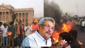 இலங்கை அதிபர் மாளிகைக்குள் புகுந்த போராட்டக்காரர்கள்.. தப்பியோடிய கோத்தபய ராஜபக்சே! 